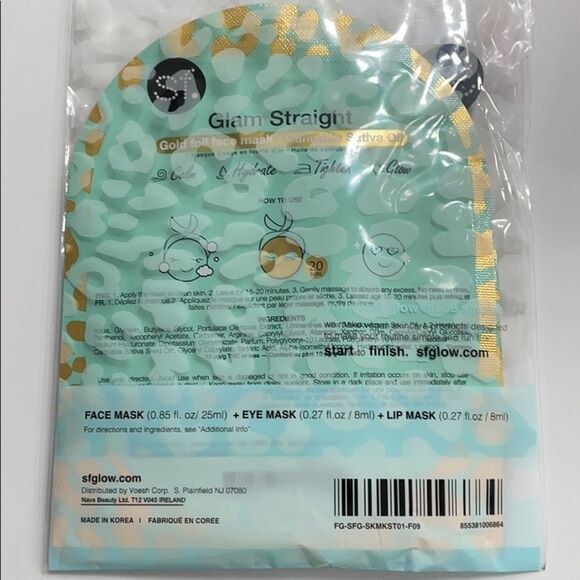 SFGlow Glam in Paradise Gold Foil Mask set - Picture 2 of 3